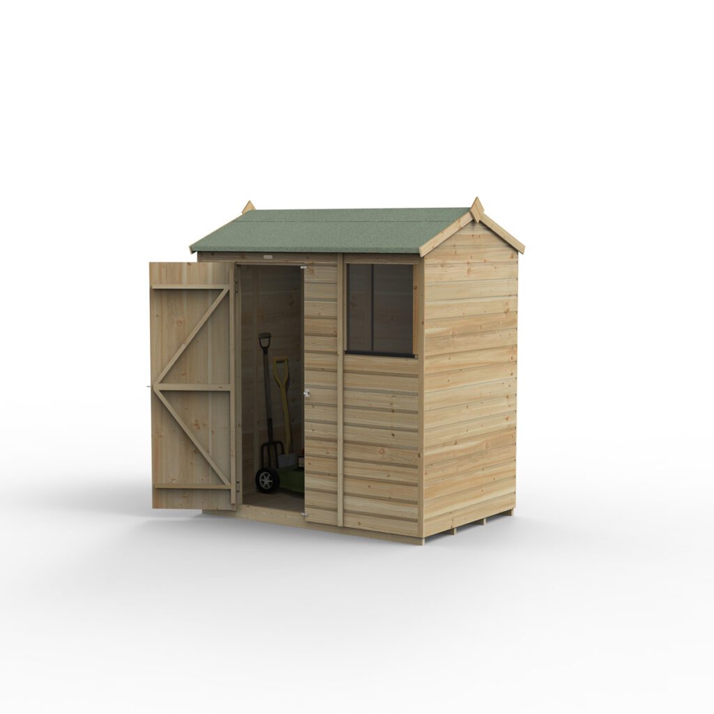Beckwood 6×4 Reverse Apex Shed – 1 Window 5013053197738 2